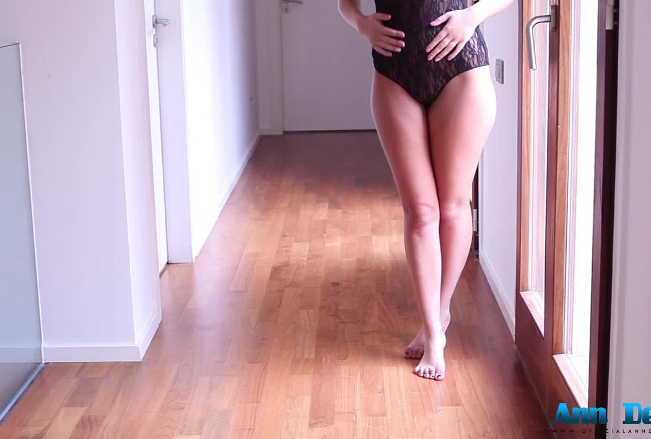 Ann Tease - Sexy Black Bodysuit
