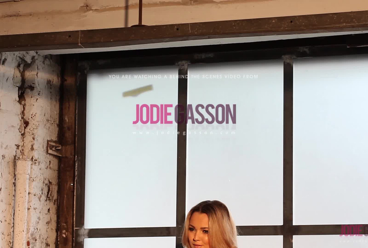 Jodie Gasson teasing on a gym vault BTS