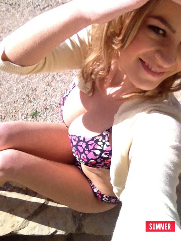 Sunbathing in my bikini