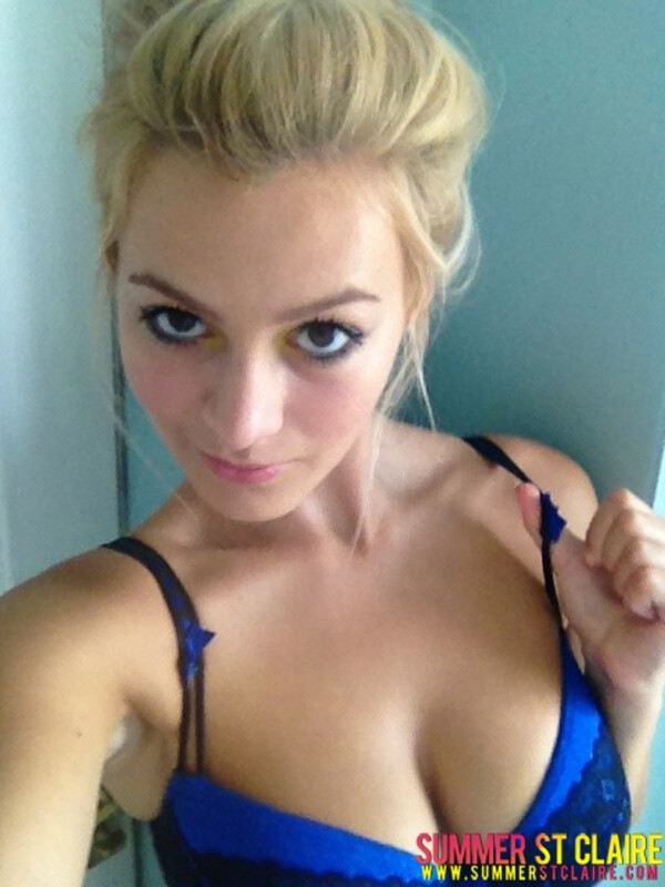 Blue lingerie in the bathroom